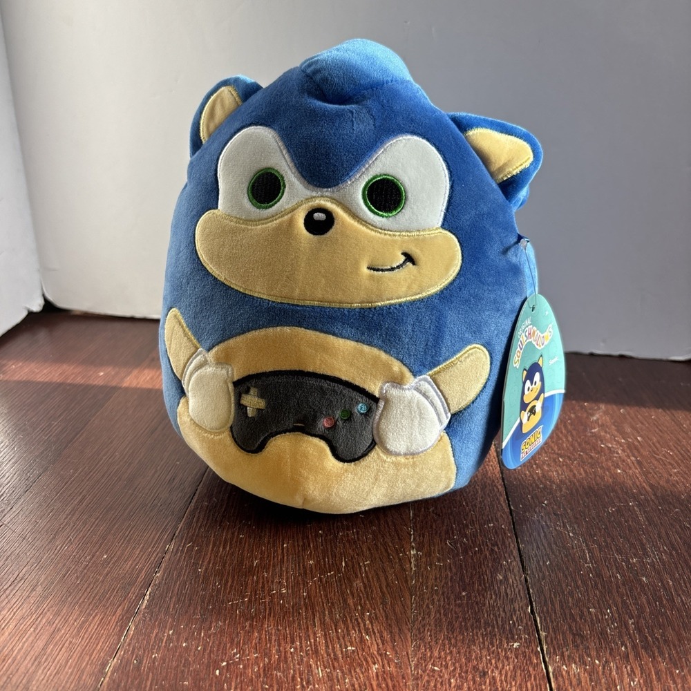 NEW Squishmallows 8" Inch Sonic The Hedgehog‎ With Sega Video Games Controller